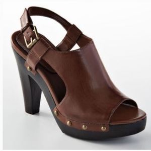 Chaps “Sarista” Peep Toe Heels